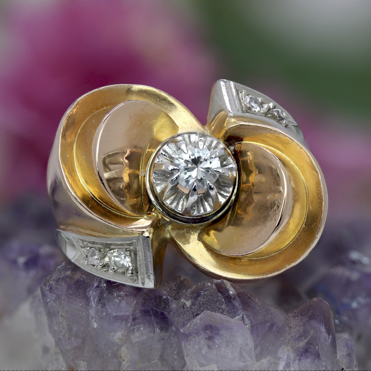 Retro Knot Diamond Ring-photo-7