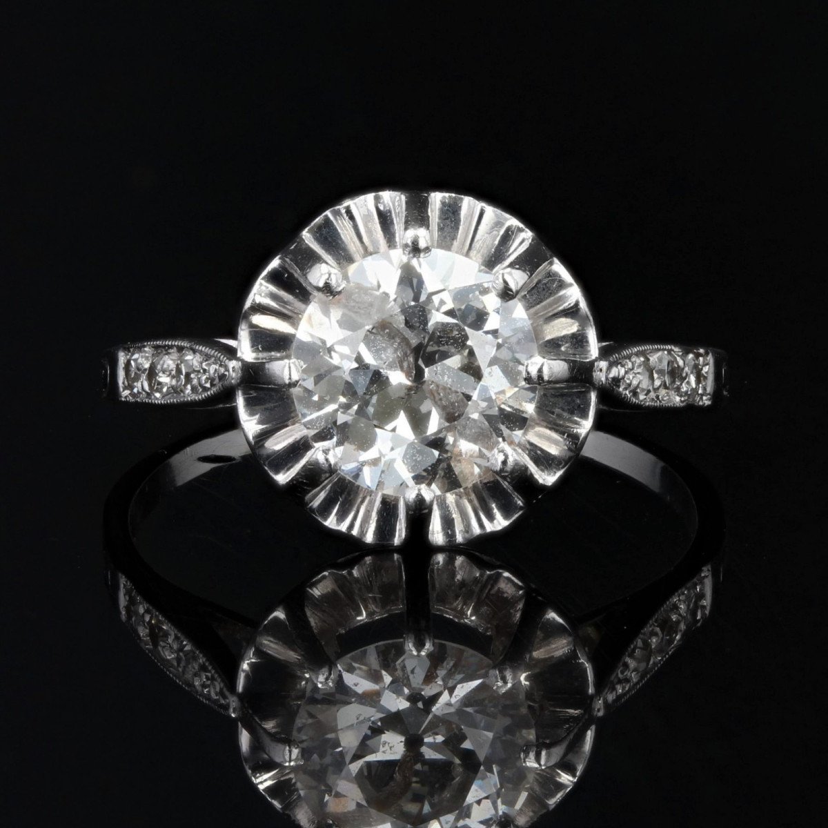 Old Diamond Solitaire Ring-photo-3