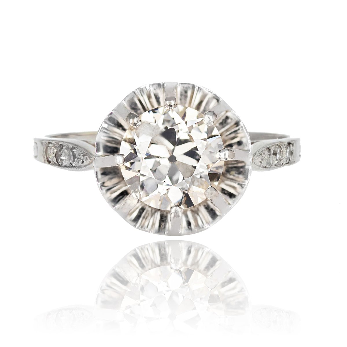 Bague Solitaire Ancien Diamants
