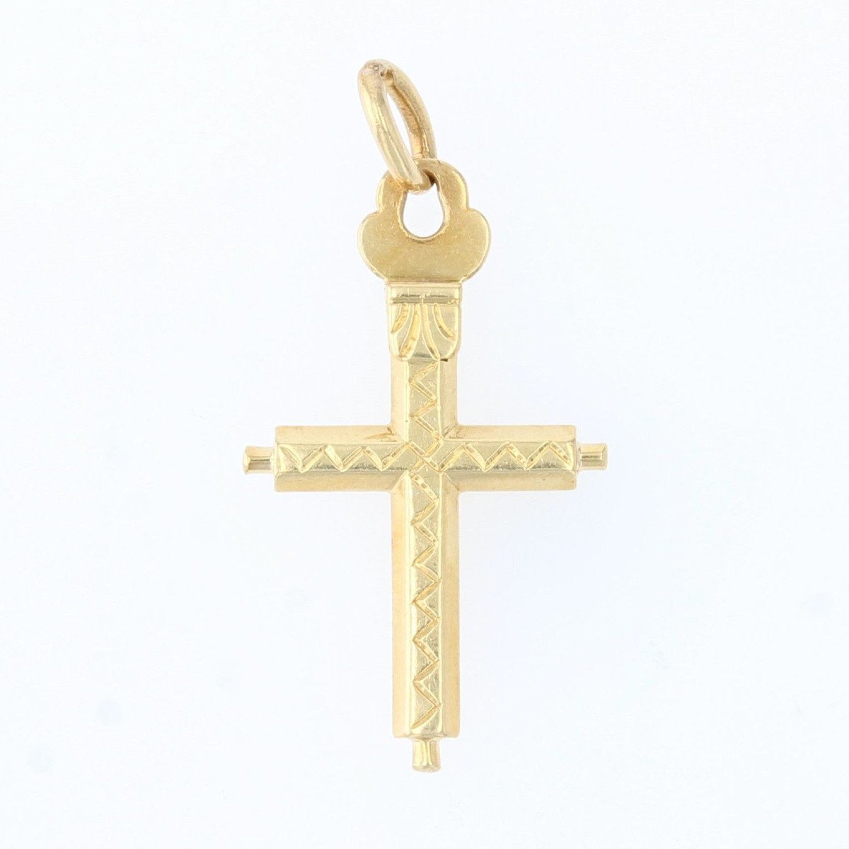 Croix Régionale Ciselée Or Jaune-photo-2