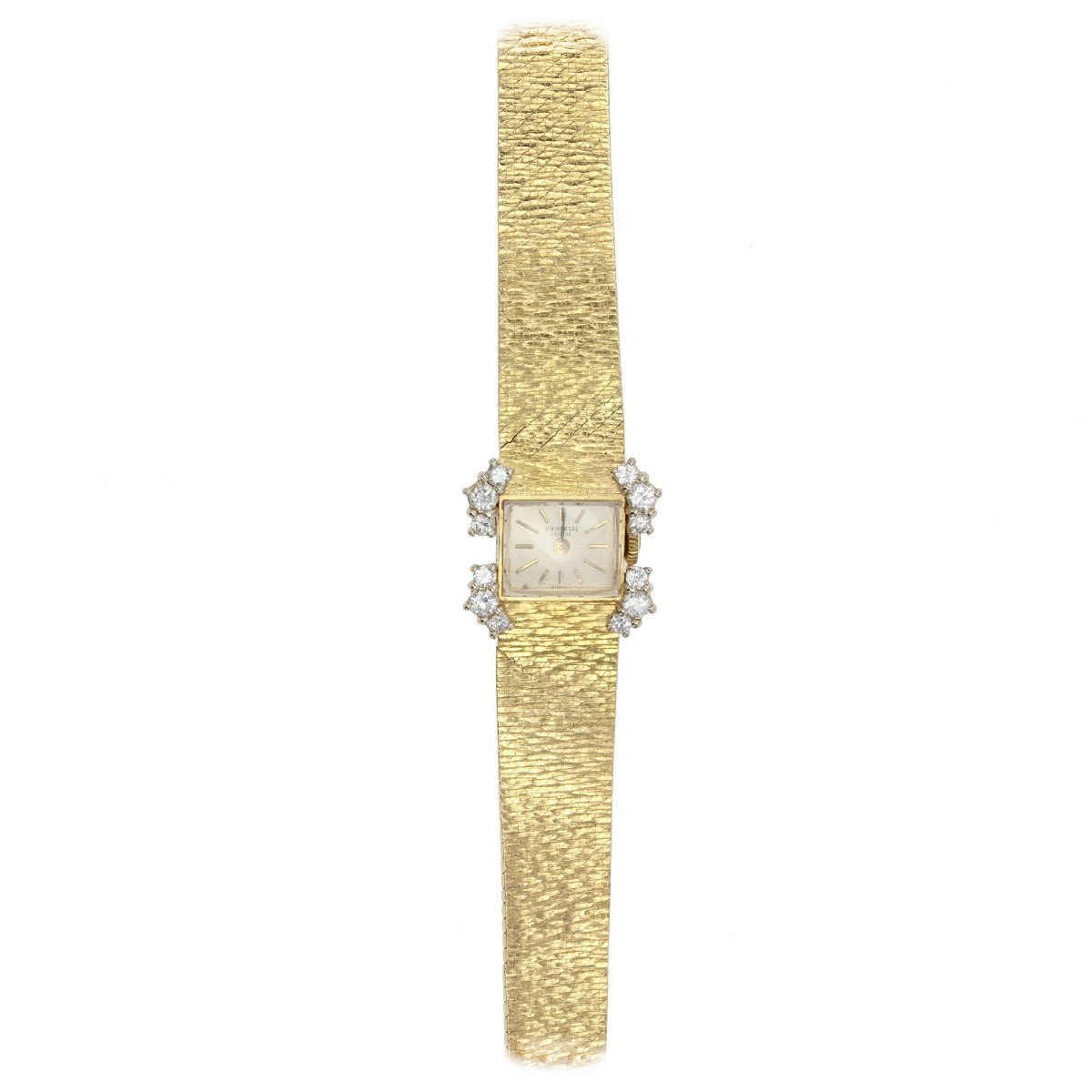 Montre De Dame En Diamants Et Or Jaune