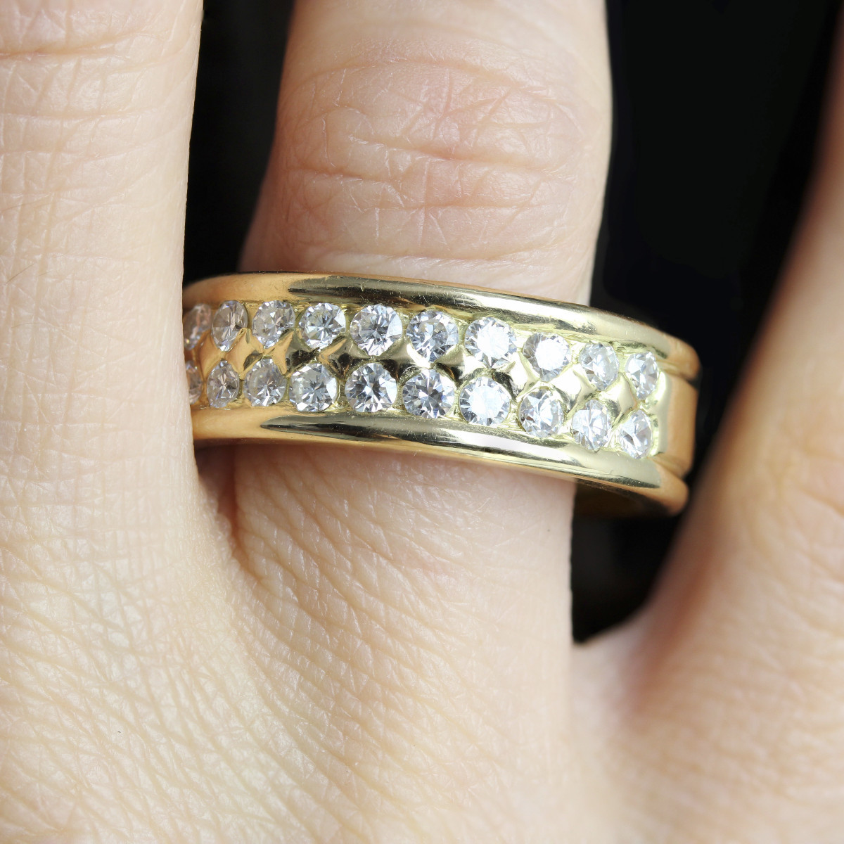 Alliance Large En Or Et Diamants-photo-2