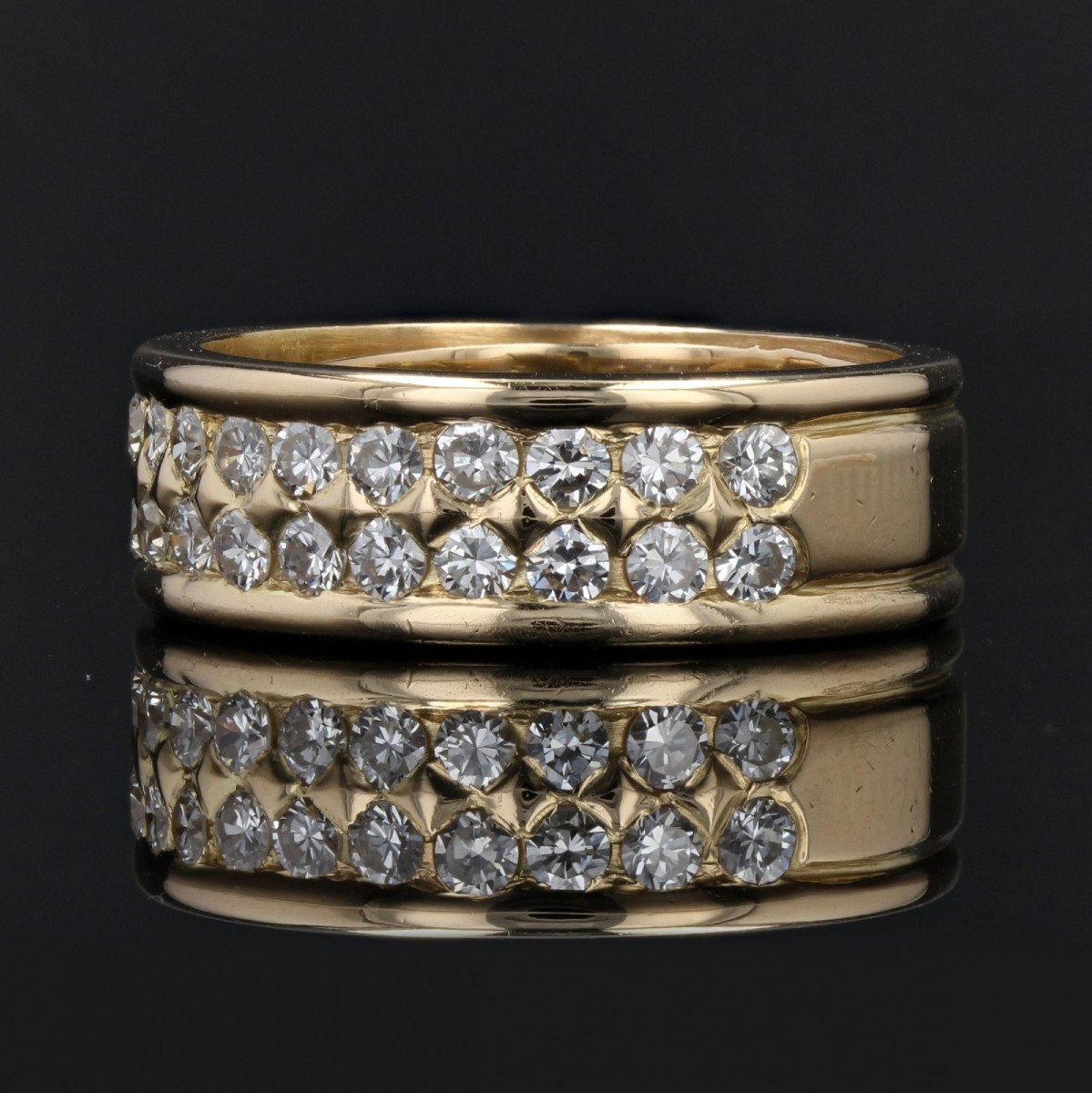 Alliance Large En Or Et Diamants-photo-1