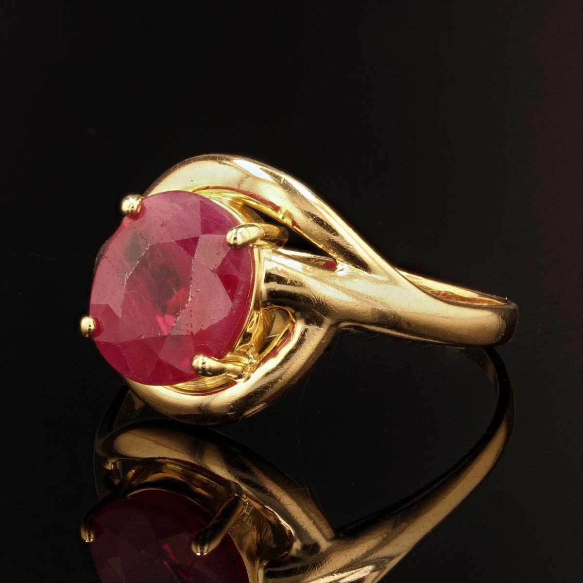 Bague En Rubis Et Or-photo-2