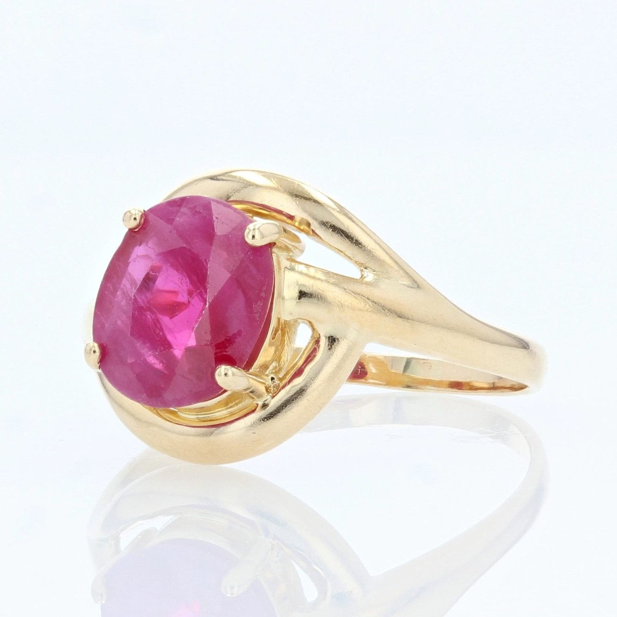 Bague En Rubis Et Or-photo-3