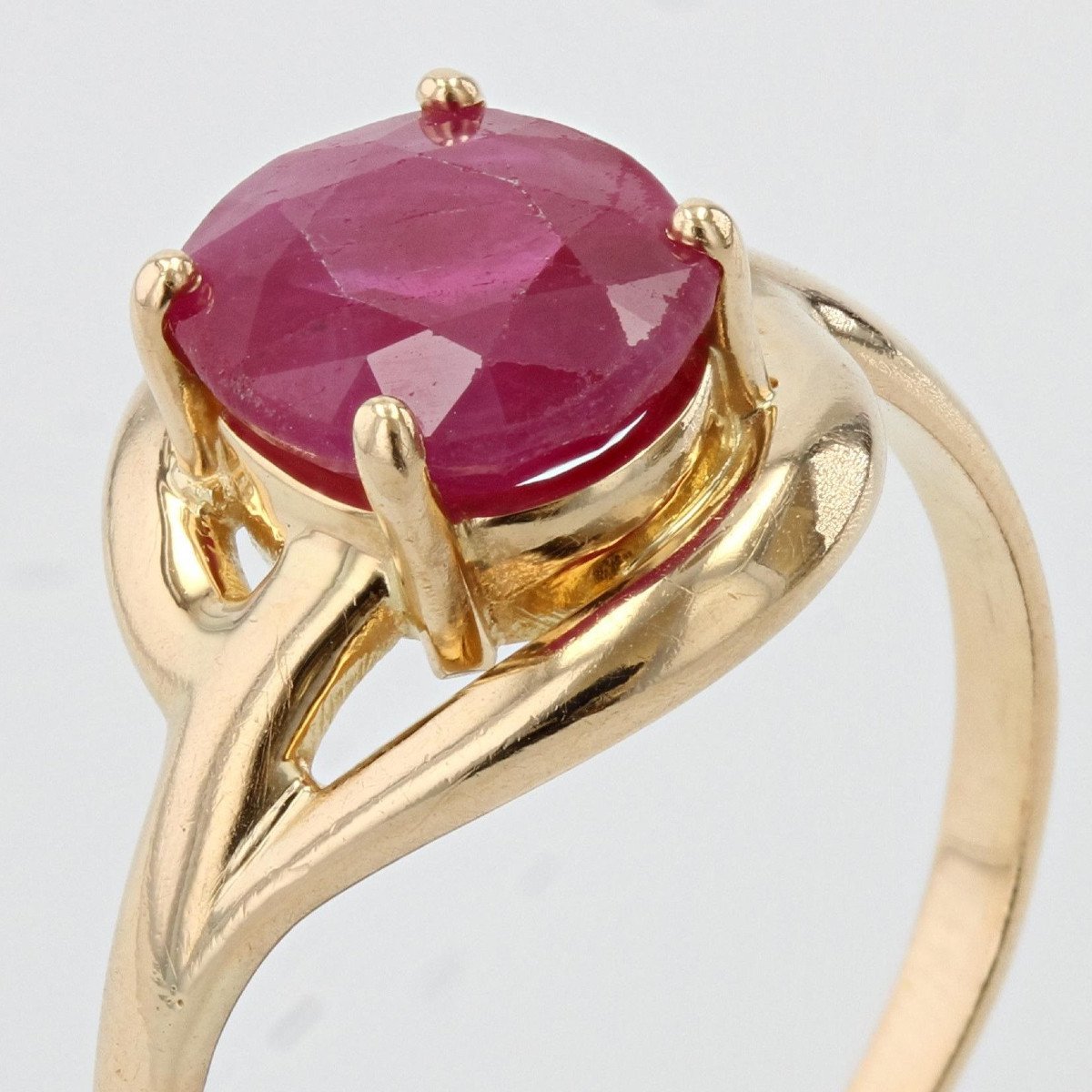 Bague En Rubis Et Or-photo-4