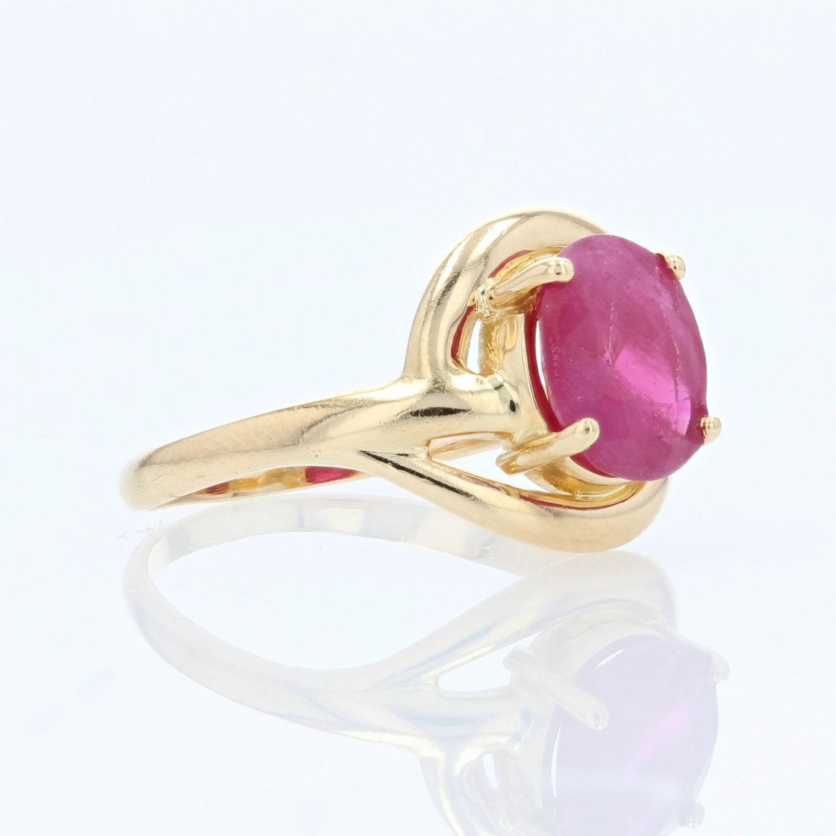 Bague En Rubis Et Or-photo-5