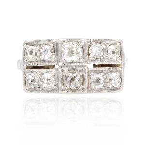 Art Deco Rectangular Diamond Ring