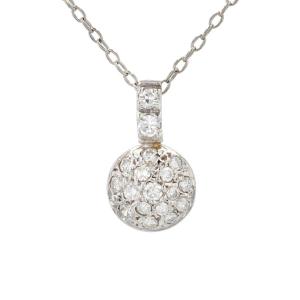 White Gold Diamond Pendant And Its Chain