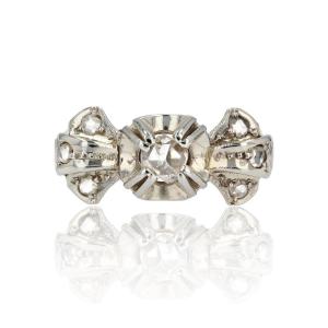 Art Deco Diamond Knot Ring