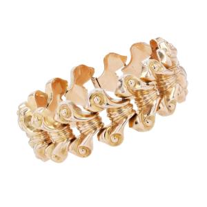 Yellow Gold Reversible Tank Bracelet