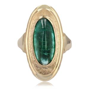 Bague Tourmaline Pain De Sucre Et Or