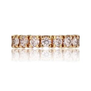 Wedding Ring Yellow Gold Diamonds Claws