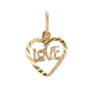 Love Yellow Gold Heart Pendant