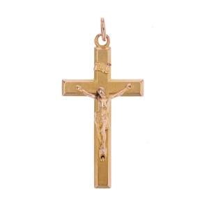 Old Rose Gold Cross With Christ