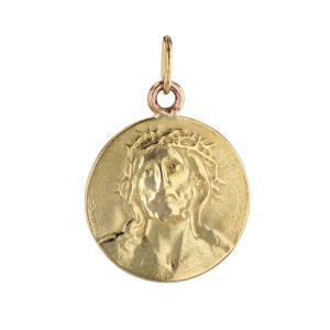 Médaille Du Christ Or Jaune Signée E.dropsy