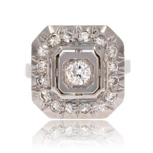 Art Deco Square Diamond Ring