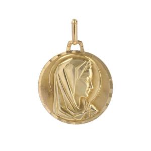 Virgin Mary Medal Yellow Gold