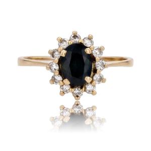 Bague Occasion Marguerite Saphir Diamants