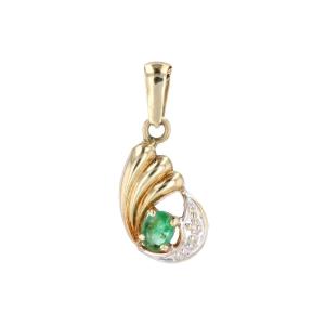 Emerald Used Yellow Gold Pendant