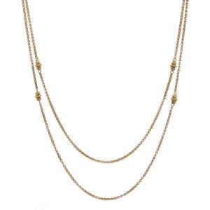 Long Old Long Necklace Chain In Yellow Gold