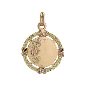 Old Rose And Green Gold Pendant