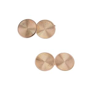 Boutons De Manchette Anciens Or Rose