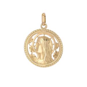 Antique Openwork Yellow Gold Medal Signed Sellier