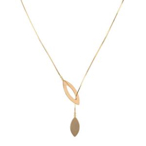 Modern Asymmetrical Yellow Gold Necklace