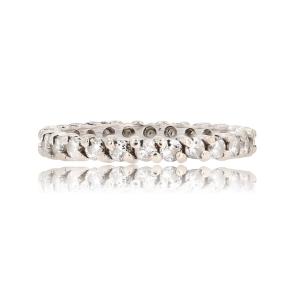 Fine alliance diamants tour complet or blanc