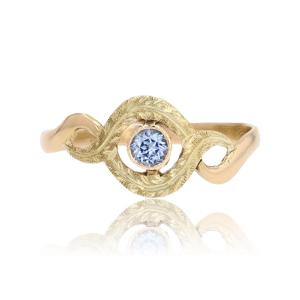 Antique Sapphire Tourbillon Ring