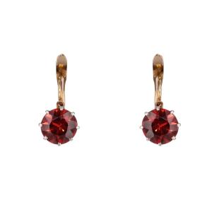 Garnet Sleeper Earrings