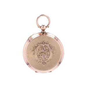 Antique Engraved Rose Gold Collar Watch
