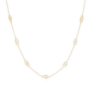 Filigree Yellow Gold Necklace