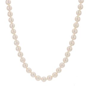 Collier de perles de culture blanches Choker et son fermoir diamants