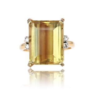 Bague Stern citrine et diamants