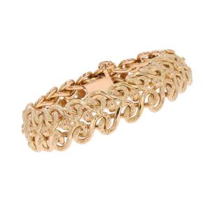Vintage Yellow Gold Arabesque Bracelet