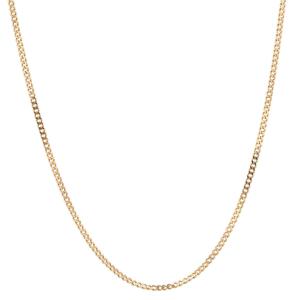Gold Curb Chain With Filed Mesh