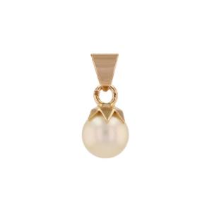 Yellow Gold Cultured Pearl Pendant