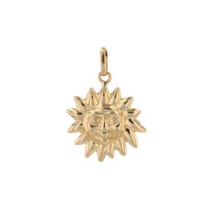 Yellow Gold Sun Charm