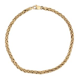 Bracelet maille palmier or jaune