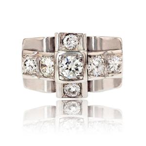 Art Deco Platinum Diamond Ring