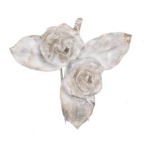 Broche ancienne argent boutons de rose Georges Renée Lecomte