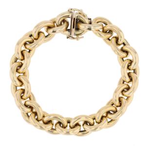 Bracelet en or maille jaseron