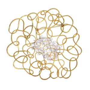 Large Ornamental Brooch In Gold-tone Metal