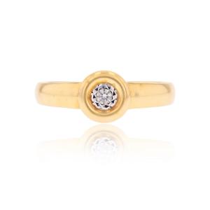 Yellow Gold Round Diamond Ring