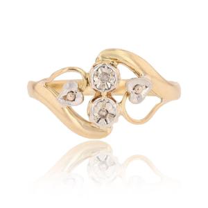 Antique Toi Et Moi Ring With Diamonds