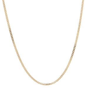 Chaine gourmette maille limée or jaune