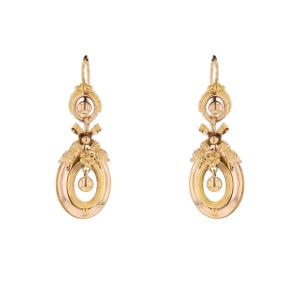 Pendants d'oreilles ancien en or