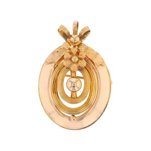 Broche pendentif or jaune Belle Epoque